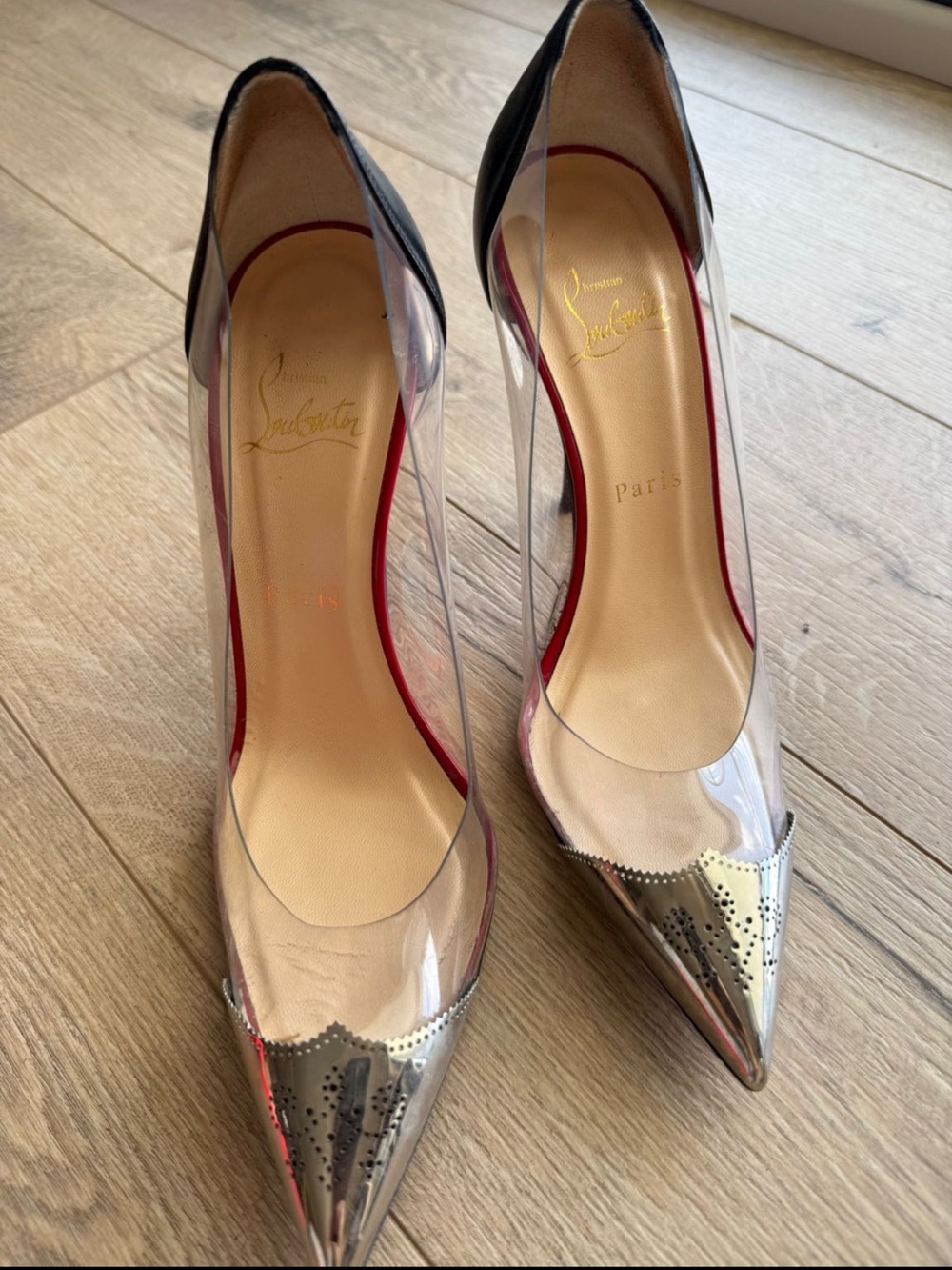 Christian Louboutin transparent PVC pointed-toe pumps - Picture 2 of 15
